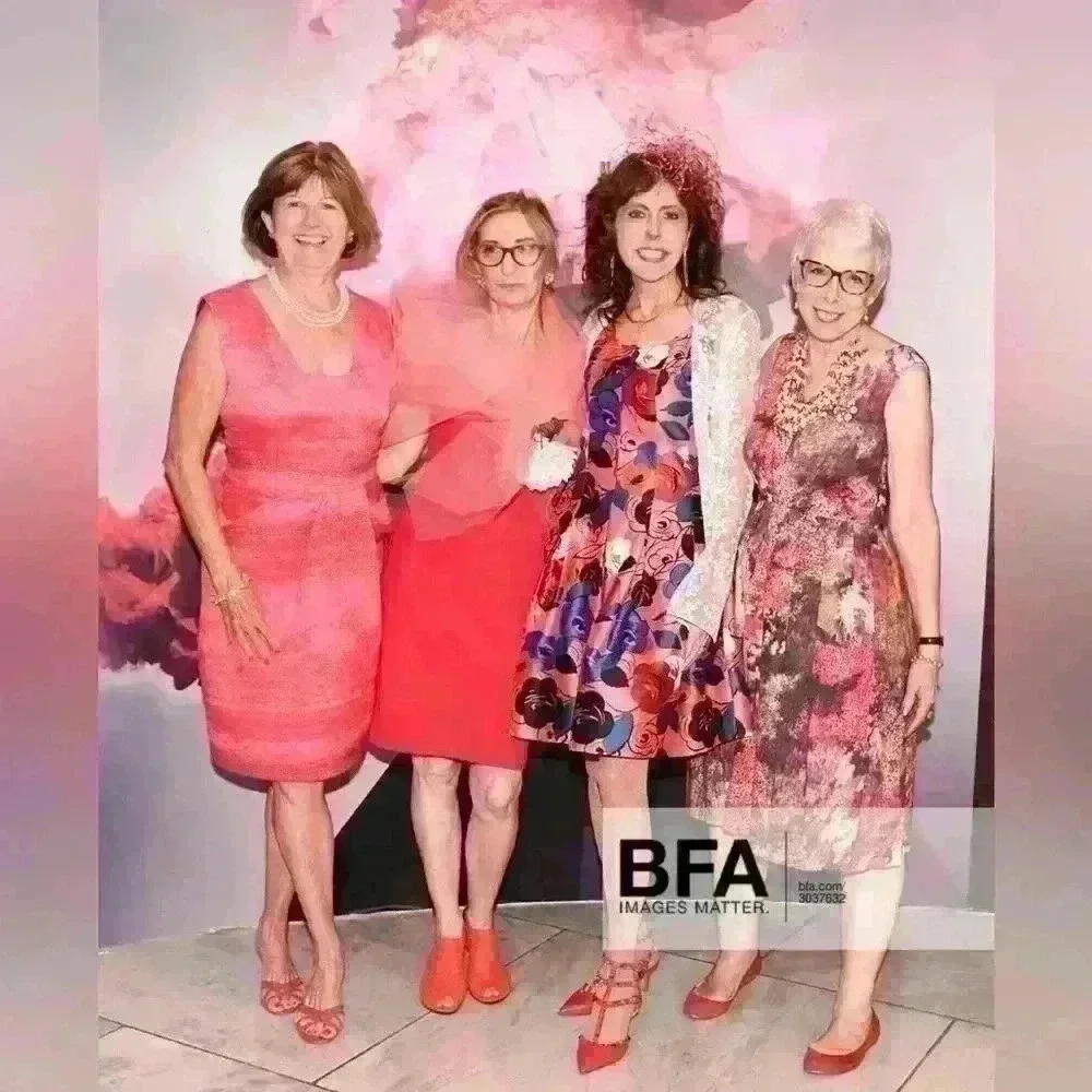Oscar de la renta hot pink flowers dress size 10 with side pockets NWT